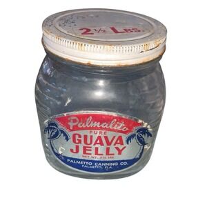 Vintage PALMALITO Guava Glass Jar
